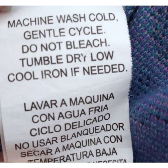 CITY TRIANGLES BLUE & PURPLE PRINTED CRISSCROSS BACK FIT & FLAIR DRESS SZ.13 JUN - Picture 7 of 7